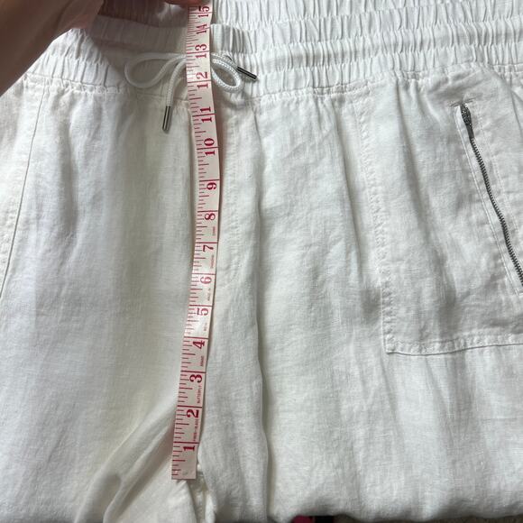 Athleta Cabo Linen Wide Leg Pants White Plus Size 24 Resort - Picture 9 of 11